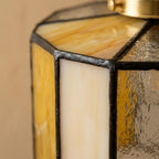 Cream Amber Stained Glass Pendant Light - product view 2