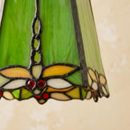 Green Stained Glass Art Nouveau Bohemian Pendant Light - product view 2