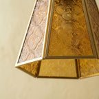 Amber Textured Glass Pendant Light - product view 3