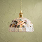 Seashell Mosaic Glass Pendant Light - product view 2