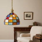 Colorful Stained Glass Dome Pendant Light - product view 9