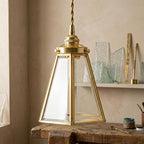 Clear Glass Geometric Pendant Light - product view 9