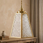 Gold Patterned Glass Pendant Light - product view 8