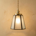 Faceted Glass Pendant Light by AuroraeGlass