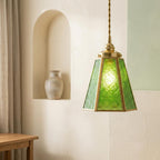 Green Embossed Glass Pendant Light - product view 5
