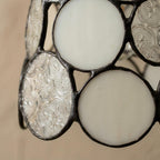 Cream Textured Stained Glass Pendant Light - product view 2