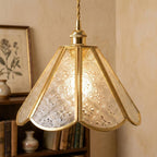 Clear Patterned Glass Pendant Light - product view 10