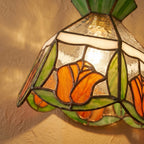Stained Glass Tulip Pendant Light - product view 3