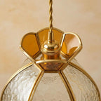 Butterfly Stained Glass Amber Pendant Light - product view 3