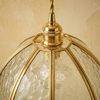 Textured Glass Scalloped Dome Pendant Light - product view 4