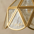 Geometric Textured Glass Scalloped Pendant Light - product view 2
