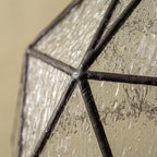 Clear Geometric Stained Glass Pendant Light - product view 2
