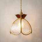 Butterfly Stained Glass Amber Pendant Light - product view 8