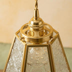 Gold Patterned Glass Pendant Light - product view 4