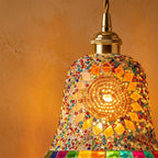 Mosaic Glass Bohemian Sunburst Pendant Light - product view 3