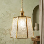 Art Deco Textured Glass Pendant Light - product view 6