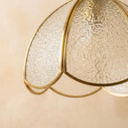 Textured Glass Flower Pendant Light - product view 3