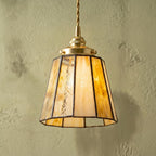 Amber Ivory Stained Glass Pendant Light by AuroraeGlass