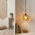 Mosaic Glass Bohemian Eclectic Pendant Light - product view 9