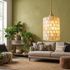 Mother of Pearl Mosaic Pendant Light - product view 6