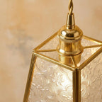 Geometric Textured Glass Art Deco Pendant Light - product view 4