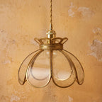 Clear Glass Flower Pendant Light Shade - product view 4
