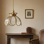 Clear Glass Flower Pendant Light Shade - product view 8