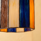 Cream Orange Drum Stained Glass Pendant Light - product view 2