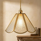 Clear Textured Glass Pendant Light - product view 9