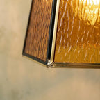 Amber Stained Glass Geometric Pendant Light - product view 2