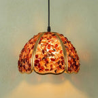 Red Agate Mosaic Glass Pendant Light - product view 4