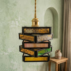 Geometric Stained Glass Art Deco Colorful Pendant Light - product view 9