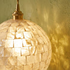 Capiz Shell Globe Pendant Light - product view 6