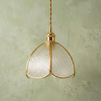 Textured Glass Flower Pendant Light - product view 5