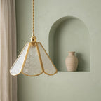 Clear Patterned Glass Pendant Light - product view 7