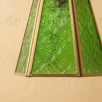 Green Embossed Glass Pendant Light - product view 3