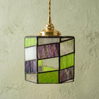 Geometric Stained Glass Art Deco Pendant Light - product view 5
