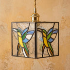 Hummingbird Stained Glass Pendant Light - product view 5