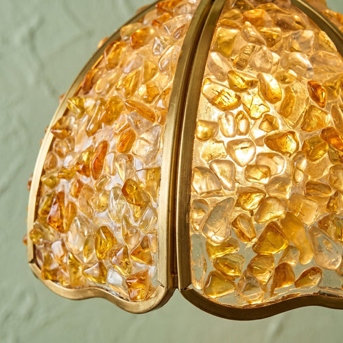 Amber Agate Mosaic Pendant Light - product view 2