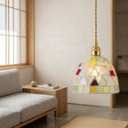 Iridescent Mosaic Glass Pendant Light - product view 7