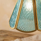 Teal Blue Stained Glass Pendant Light - product view 4