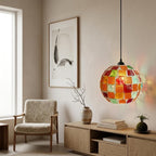 Mosaic Glass Bohemian Eclectic Pendant Light - product view 7