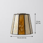 Small Amber Cream Stained Glass Pendant Light - product view 7