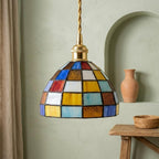 Colorful Stained Glass Dome Pendant Light - product view 7