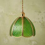 Green Textured Glass Pendant Light - product view 5