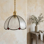 Clear Textured Stained Glass Pendant Light - product view 7
