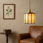Cream Amber Stained Glass Pendant Light - product view 8