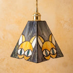 Stained Glass Cat Pendant Light by AuroraeGlass