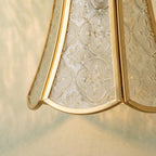Clear Embossed Glass Pendant Light - product view 4