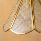 Clear Patterned Glass Pendant Light - product view 4